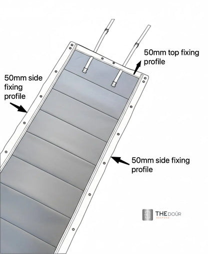 ZIPdoûr Shower Door 4x4 Camper Van / RV - Double Insulated Zip Close in Various Sizes ZIPdoûr