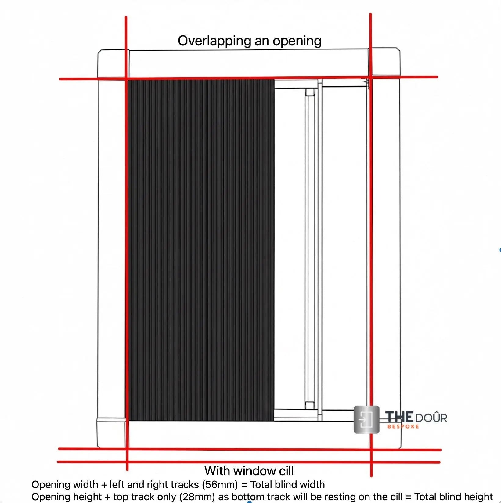 WINdoûr Custom Made Pleated Honeycomb Insulated Blackout Blind or Net 400mm - 1000mm Tall x up to 2000mm Wide THEdoûr Bespoke