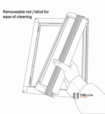 WINdoûr Custom Made Pleated Honeycomb Insulated Blackout Blind or Net 400mm - 1000mm Tall x up to 2000mm Wide THEdoûr Bespoke