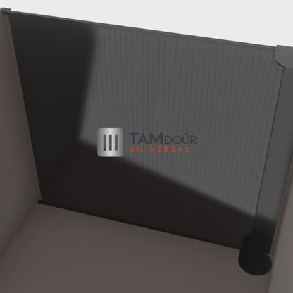 Tambour Door 1 x 1000mm x 20mm x 8mm Slat – High Gloss Black or Silver - TAMdoûr Universal