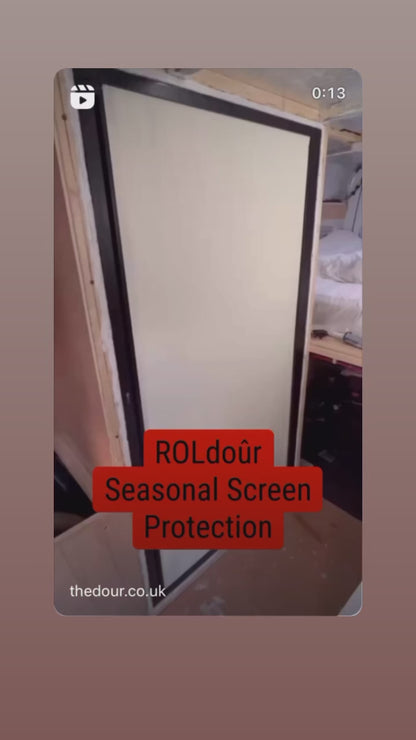 ROLdoûr Bespoke Privacy Space-Saving Retractable Blackout Door Screen | Magnetic Close, Made to Measure (Up to 2000mm Tall x 500–1000mm Wide)