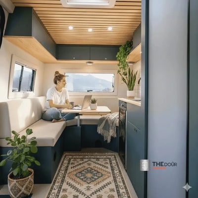 ROLdour Campervan / RV Shower Door PRE MADE 1800mm Tall x 1000mm Self Cut Width THEdoûr Bespoke
