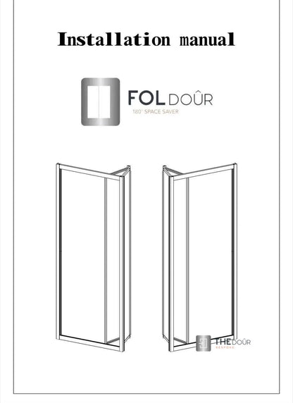 FOLdoûr Bi Fold Accordion Aluminium Frame Frosted Acrylic Shower Screen Door Designed for a Campervan FOLdoûr