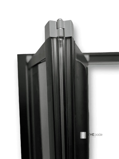 FOLdoûr Bi Fold Accordion Aluminium Frame Frosted Acrylic Shower Screen Door Designed for a Campervan FOLdoûr