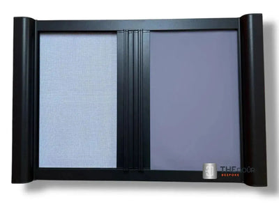 ROLdour Duo Screen Retractable door kit - Dark Brown frame 1000mm up to 2000mm tall options-TAMdour-Dark brown,door,duo screen,retractable door,retractable Roller door,ROLdour,shower,shower door