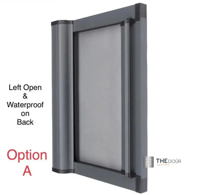 ROLdour Single Retractable door kit - Gloss Black frame-TAMdour-Dark grey,door,Drak grey,retractable dark grey door,ROLdour,shower,shower door