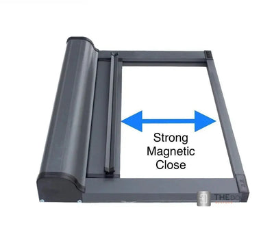 ROLdour Single Retractable door kit - Gloss Black frame-TAMdour-Dark grey,door,Drak grey,retractable dark grey door,ROLdour,shower,shower door