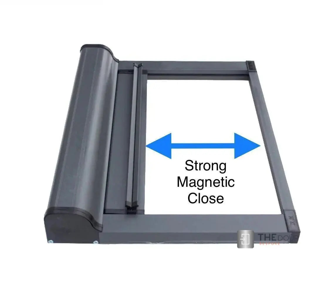 ROLdour Single Retractable door kit - Dark Grey frame-TAMdour-Dark grey,door,Drak grey,retractable dark grey door,ROLdour,shower,shower door