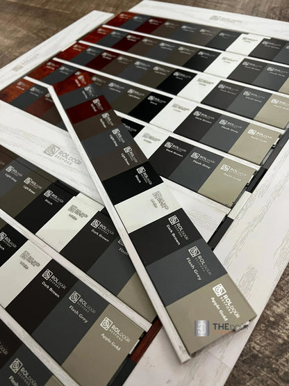 ROLdour Flash Grey Einziehbares wasserdichtes Wohnmobil-Duschtür-Set, Tambour-Alternative THEdoûr Bespoke