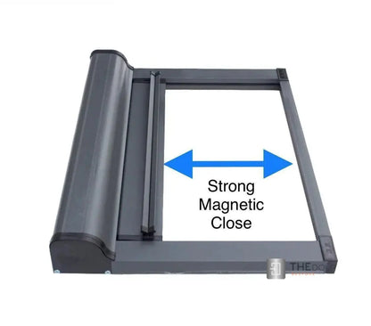 ROLdour Single Retractable door kit - Gloss White frame-TAMdour-Dark grey,door,Drak grey,retractable dark grey door,ROLdour,shower,shower door